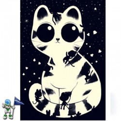 WIZZY PUZZLE TIERNO GATITO BRILLA OSCURIDAD DJECO