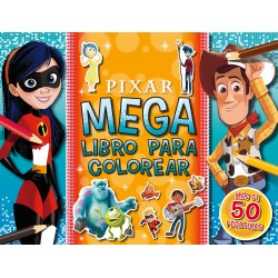 PIXAR, MEGALIBRO PARA COLOREAR CON PEGATINAS