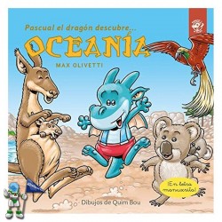 PASCUAL EL DRAGÓN DESCUBRE OCEANÍA, LIBROS INFANTILES EN LETRA LIGADA