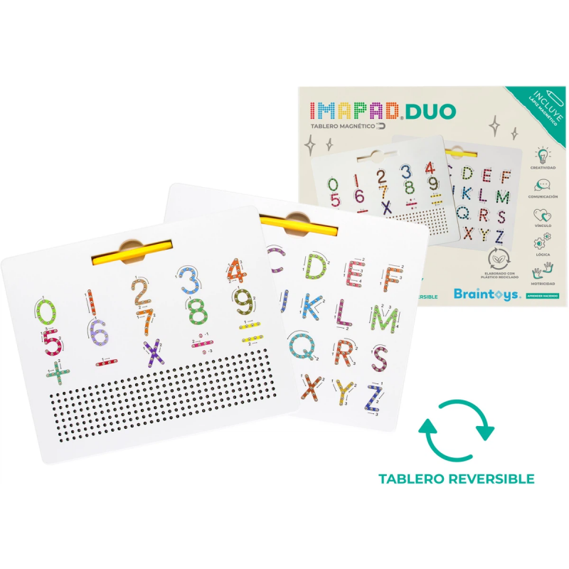 IMAPAD DUO LETRAS MAYÚSCULAS Y NÚMEROS BRAINTOYS