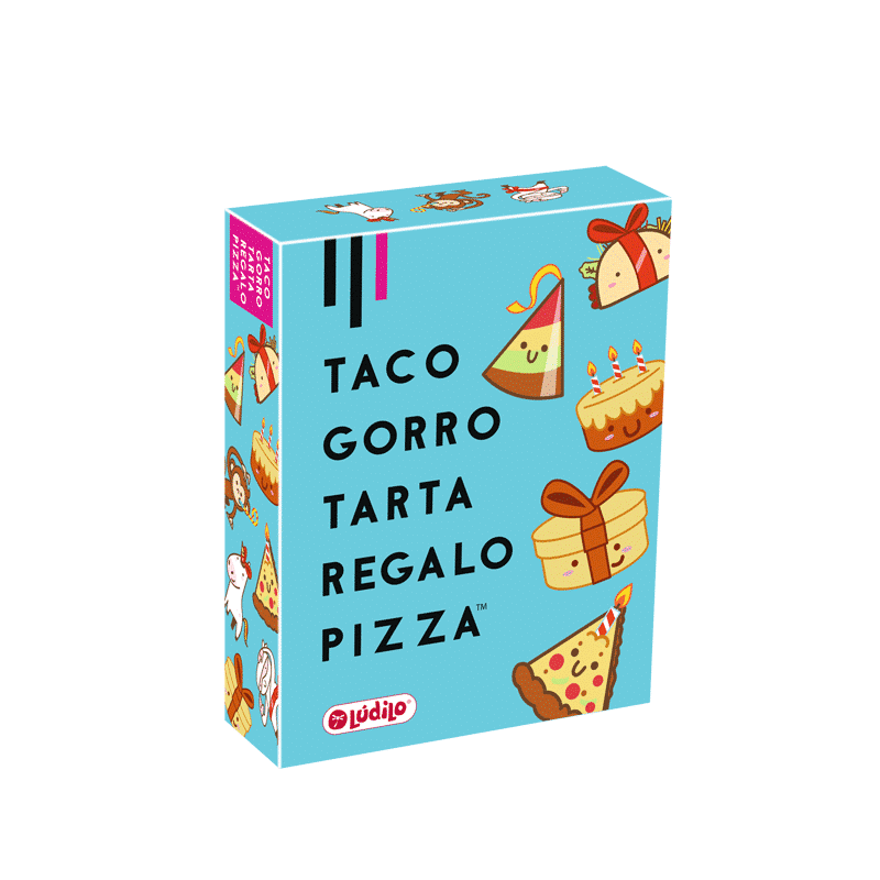 TACO GORRO TARTA REGALO PIZZA, JUEGO DE CARTAS LUDILO