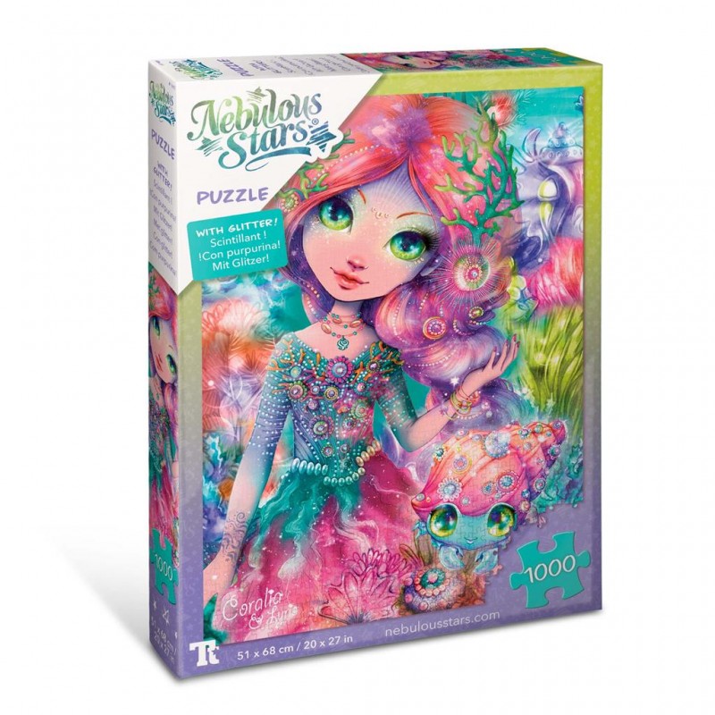 PUZZLE BRILLANTE 1000 PIEZAS CORALIA Y LYRIA, NEBULOUS STARS