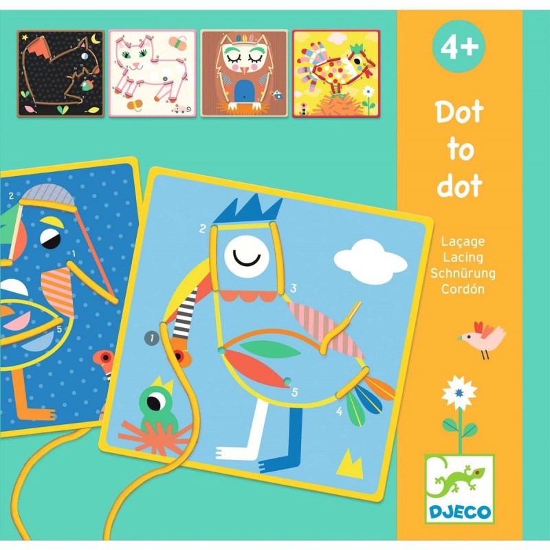 DOT TO DOT, JUEGO DE LAZADAS DJECO DOT TO DOT, JUEGO DE LAZADAS DJECO