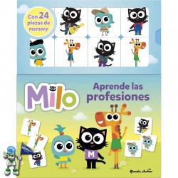 MILO APRENDE LAS PROFESIONES, LIBRO CON PIEZAS DE MEMORY