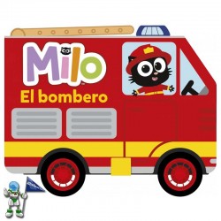 MILO EL BOMBERO, LIBRO DE GOMAESPUMA CON RUEDAS