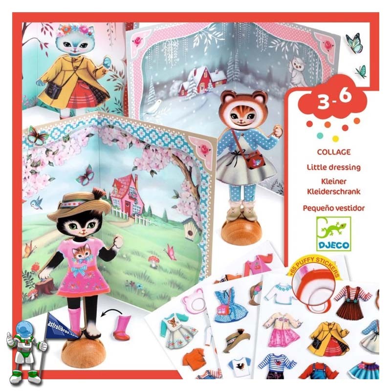 COLLAGE PEQUEÑO VESTIDOR, RECORTABLES CON STICKERS DJECO COLLAGE PEQUEÑO VESTIDOR, RECORTABLES CON STICKERS DJECO