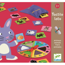 TACTILO LOTO ANIMALES, JUEGO DE LOTO Y TEXTURAS DJECO