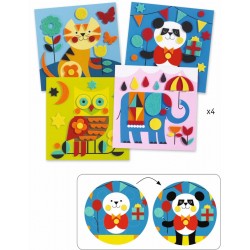 CUADROS DE FIELTRO COLLAGE DULCES CRIATURAS, MANUALIDADES DJECO