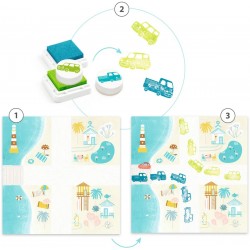 PINTAR CON SELLOS TRÁFICO, MANUALIDADES DJECO