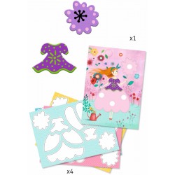 ROTULADORES MÁGICOS CON PLANTILLAS VESTIDOS HERMOSOS, MANUALIDADES DJECO