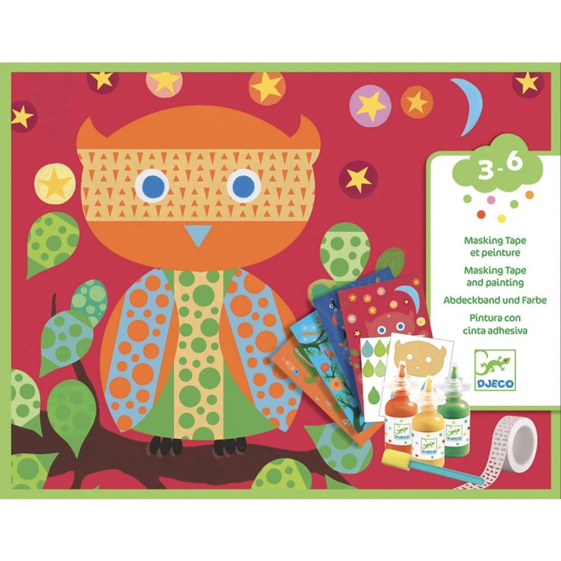 PINTA CON CINTA ADHESIVA, MANUALIDADES DJECO