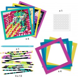 TEJIDO DE PÍXELES INVASORES, PAPEL CRETIVO MANUALIDADES DJECO