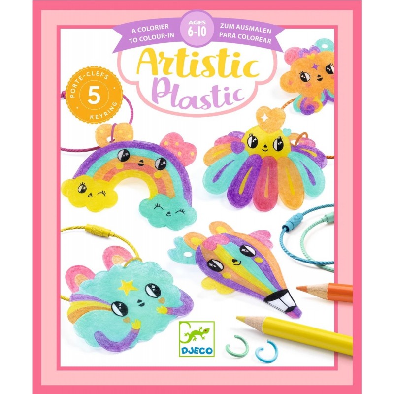 LLAVEROS KAWAII ARTISTIC PLASTIC, MANUALIDADES DJECO