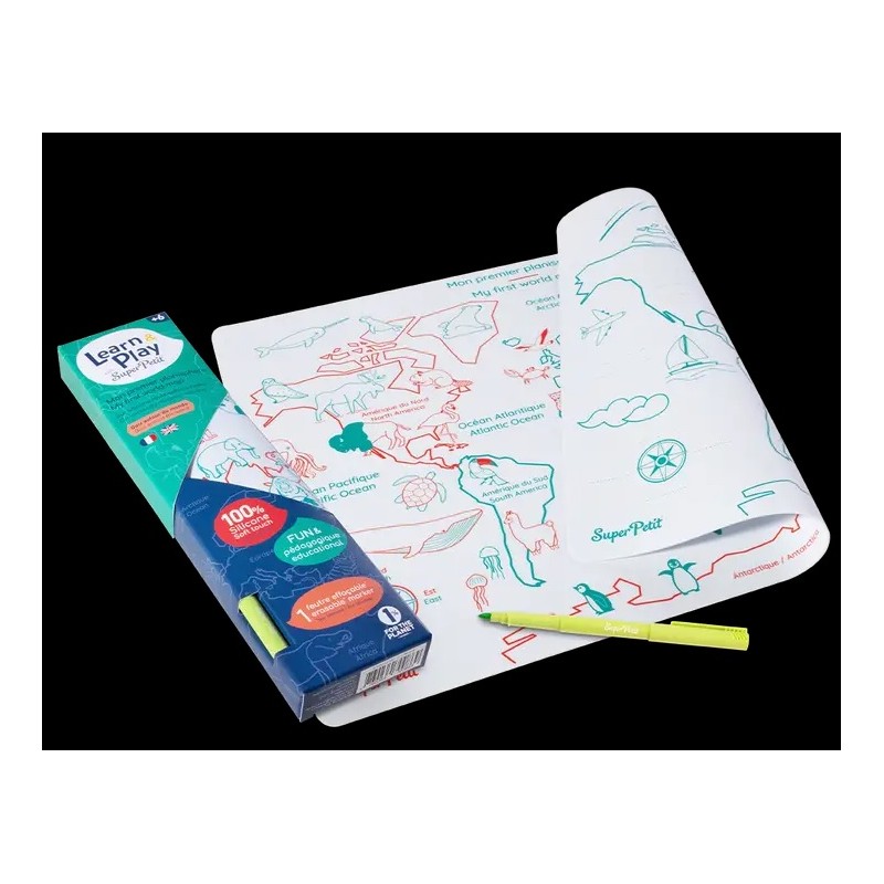 PIZARRA DE SILICONA REVERSIBLE PLAY MAT MI PRIMER PLANISFERIO