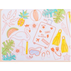 PIZARRA DE SILICONA REVERSIBLE MINI PLAY MAT FLORIDA PARADISE