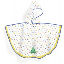 PONCHO DE LLUVIA TORTUGA TALLA XS 3-5 AÑOS DJECO