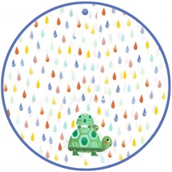 PONCHO DE LLUVIA TORTUGA TALLA XS 3-5 AÑOS DJECO