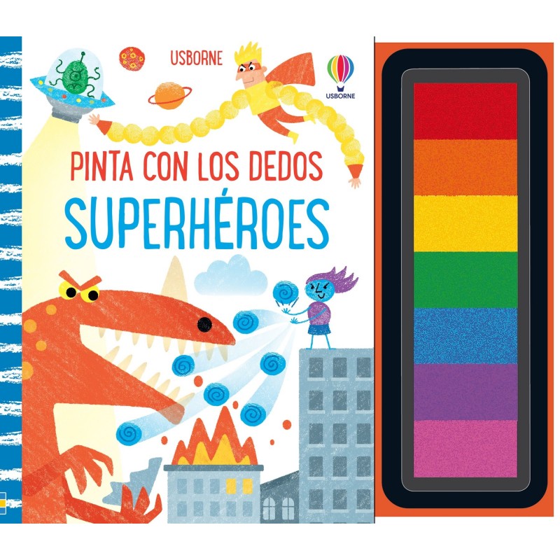 SUPERHÉROES, PINTA CON LOS DEDOS USBORNE