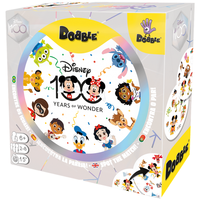 DOBBLE DISNEY 100, JUEGO DE CARTAS DOBBLE DISNEY 100, JUEGO DE CARTAS