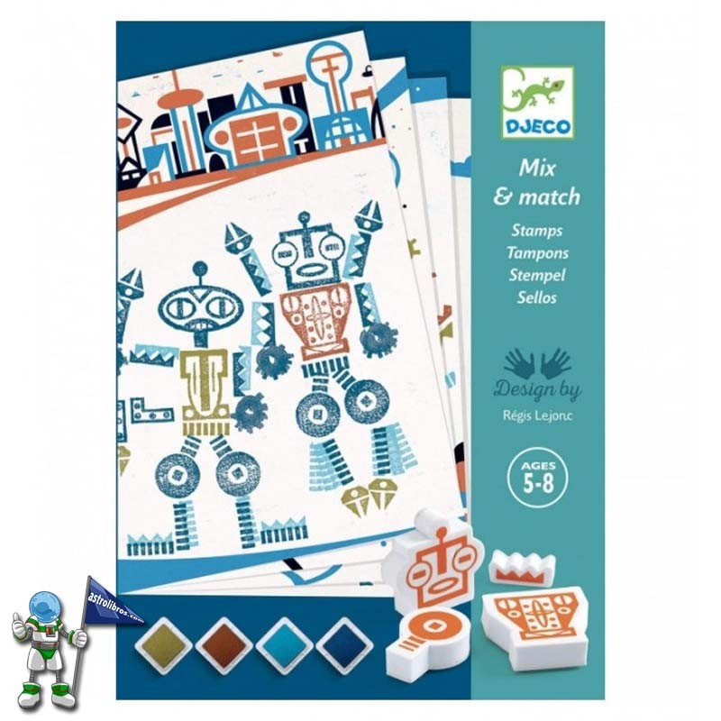 PITAR CON SELLOS ALIEN ROBOTS, KIT MANUALIDADES DJECO