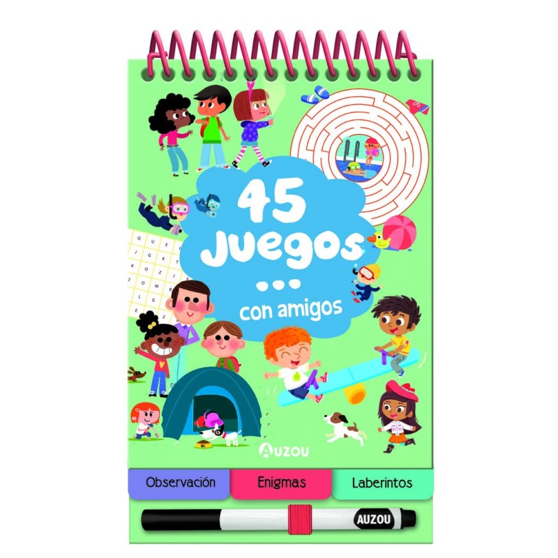 PASATIEMPOS INFANTILES AUZOU, 45 JUEGOS CON AMIGOS PASATIEMPOS INFANTILES AUZOU, 45 JUEGOS CON AMIGOS