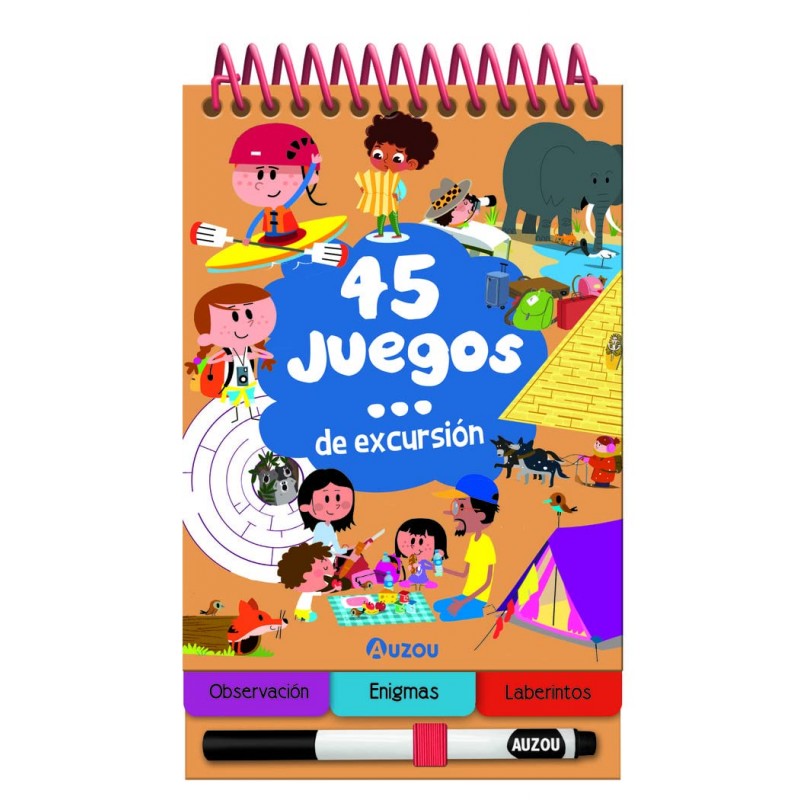 PASATIEMPOS INFANTILES AUZOU, 45 JUEGOS DE EXCURSIÓN PASATIEMPOS INFANTILES AUZOU, 45 JUEGOS DE EXCURSIÓN