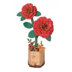 CAMELIA ROJA FLOR, PUZZLE 3D ROBOTIME