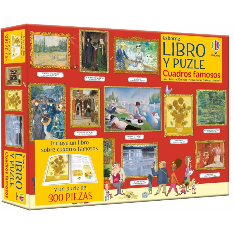 CUADROS FAMOSOS, LIBRO Y PUZLE 300 PIEZAS USBORNE CUADROS FAMOSOS, LIBRO Y PUZLE 300 PIEZAS USBORNE