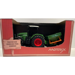 TRACTOR CON REMOLQUE PARA SEMBRAR MOTRIX
