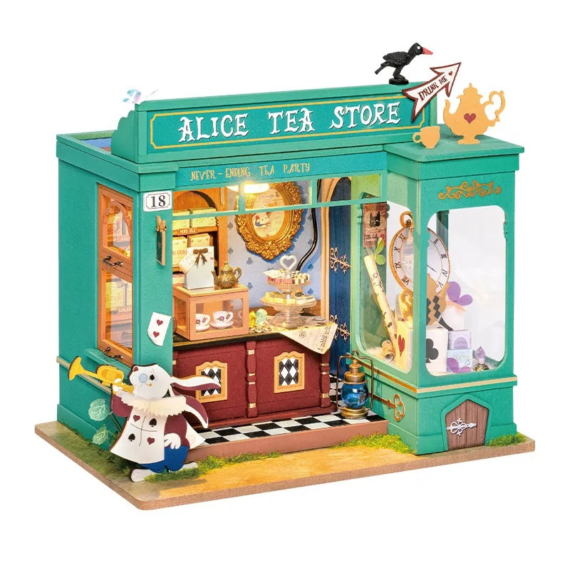 ALICE´S TEA STORE, PUZZLE 3D MINIATURE HOUSE ROBOTIME ALICE´S TEA STORE, PUZZLE 3D MINIATURE HOUSE ROBOTIME