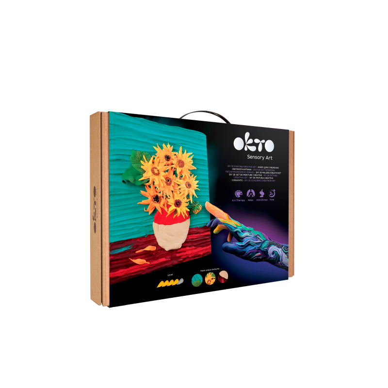 GIRASOLES VAN GOGH, SET DE PINTURA CREATIVA 3D OKTO