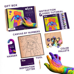 CONEJO CREAR POR NÚMEROS, SET DE PINTURA CREATIVA 3D OKTO
