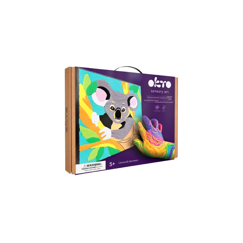 KOALA CREAR POR NÚMEROS, SET DE PINTURA CREATIVA 3D OKTO