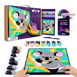 KOALA CREAR POR NÚMEROS, SET DE PINTURA CREATIVA 3D OKTO