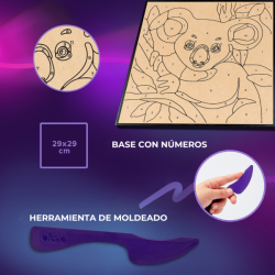KOALA CREAR POR NÚMEROS, SET DE PINTURA CREATIVA 3D OKTO