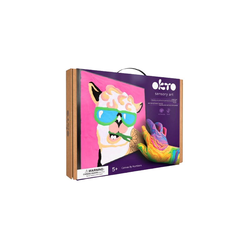LLAMA CREAR POR NÚMEROS, SET DE PINTURA CREATIVA 3D OKTO