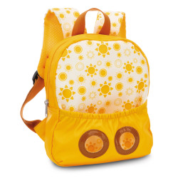 MOCHILA CON PELUCHE 21X26CM CONEJO AMARILLO