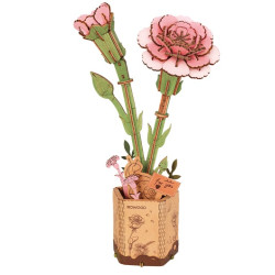 CLAVEL ROSA FLOR, PUZZLE 3D ROLIFE