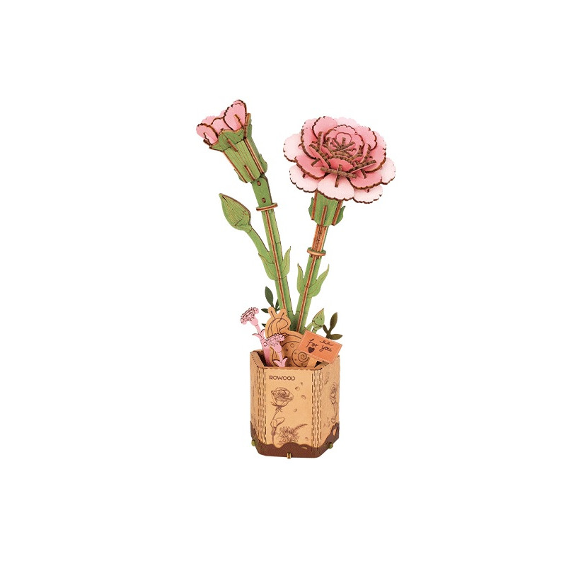 CLAVEL ROSA FLOR, PUZZLE 3D ROLIFE