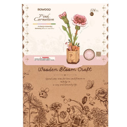 CLAVEL ROSA FLOR, PUZZLE 3D ROLIFE