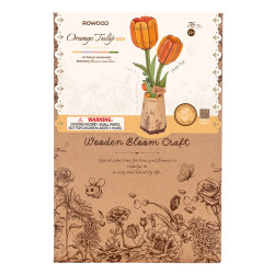 TULIPÁN NARANJA FLOR, PUZZLE 3D ROLIFE