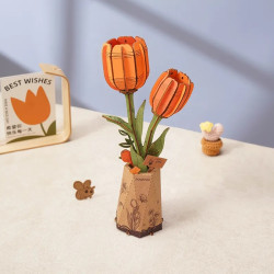 TULIPÁN NARANJA FLOR, PUZZLE 3D ROLIFE