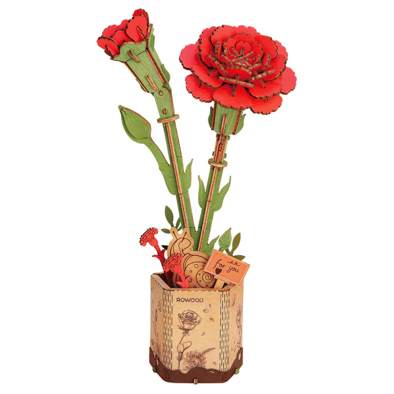 CLAVEL ROJO FLOR, PUZZLE 3D ROLIFE