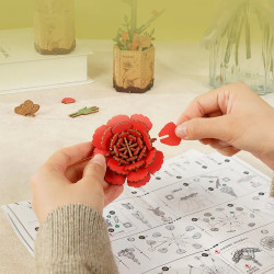 CLAVEL ROJO FLOR, PUZZLE 3D ROLIFE