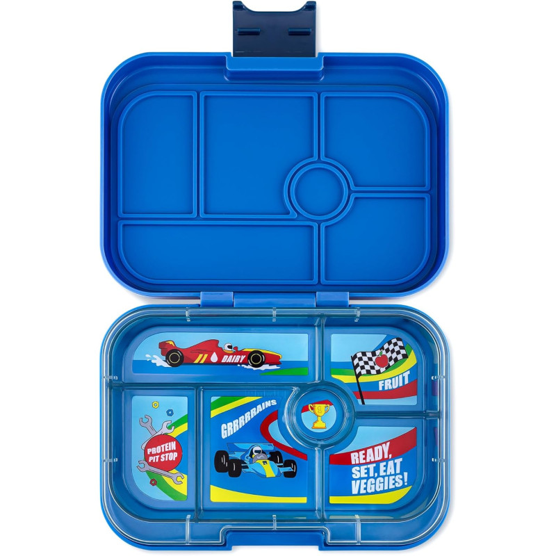 FIAMBRERA YUMBOX BENTO 6 COMPARTIMENTOS SURF BLUE RACE CARS
