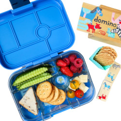 FIAMBRERA YUMBOX BENTO 6 COMPARTIMENTOS SURF BLUE RACE CARS