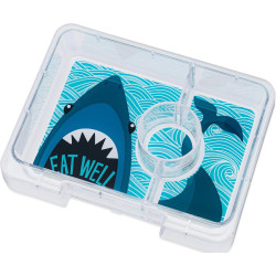 FIAMBRERA YUMBOX BENTO 3 COMPARTIMENTOS SURF BLUE SHARK
