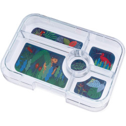 FIAMBRERA YUMBOX BENTO 5 COMPARTIMENTOS JURASICC GREEN JUNGLA