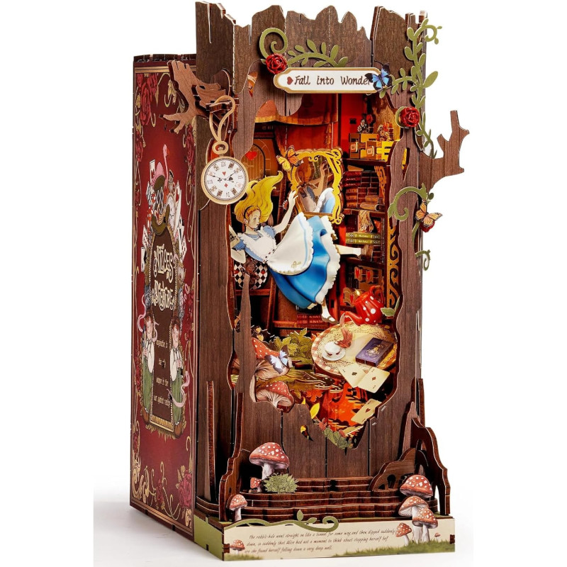 BOOK NOOK ROLIFE, PUZZLE 3D SUJETA LIBROS ALICE ADVENTURE
