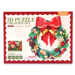 CHRISTMAS WREATH, 3D PUZZLE CORONA DE NAVIDAD ROLIFE